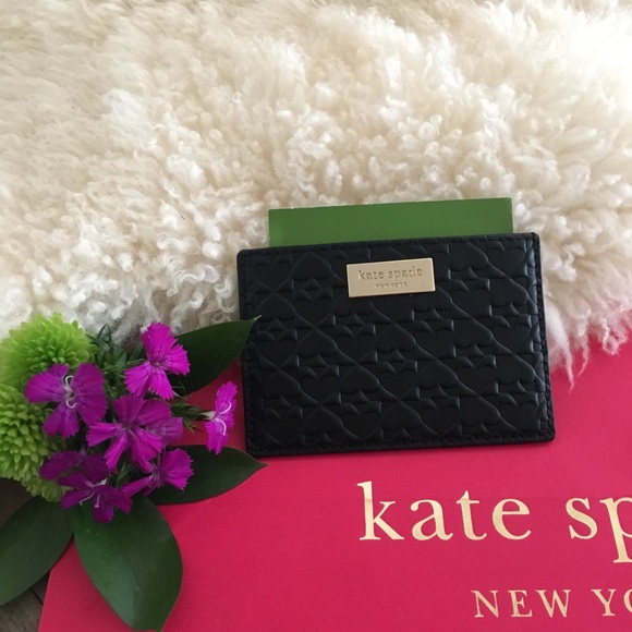 kate spade Handbags - Kate spade embossed logo leather card holder case